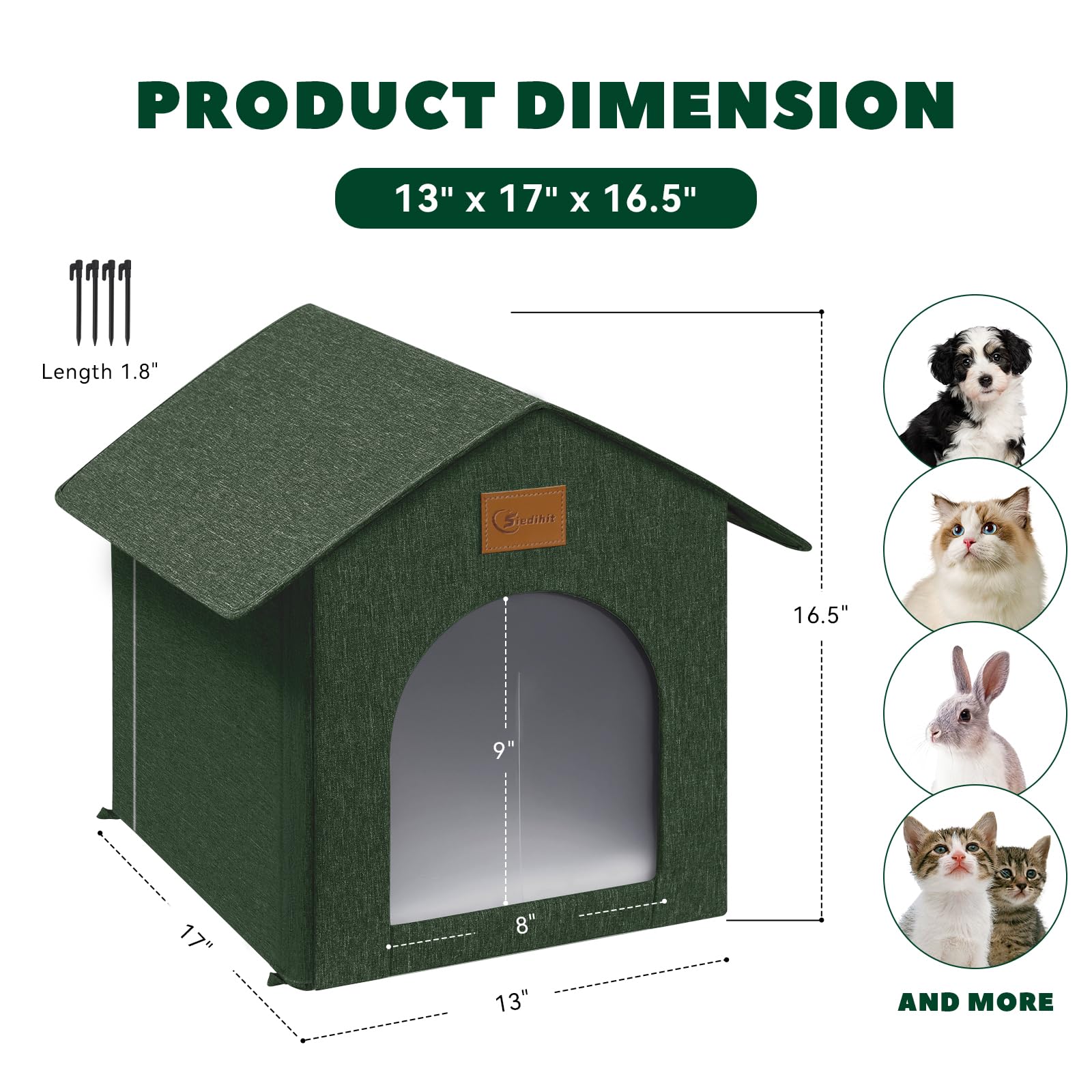 Siedihit outdoor cat house suitable for indoor and outdoor spaces as a cozy cave