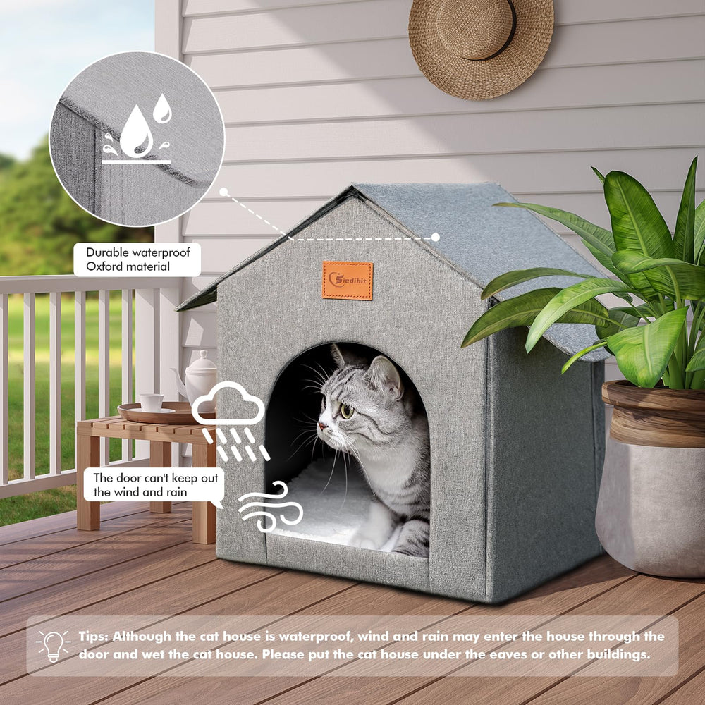 Siedihit outdoor cat house indoor-use suitable for living rooms.