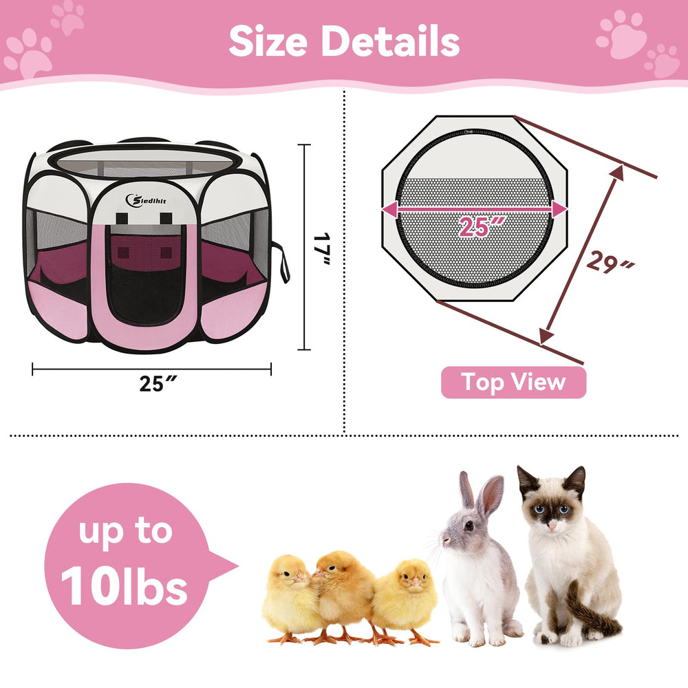 Siedihit pink playpen easy cleaning keeps messes simple