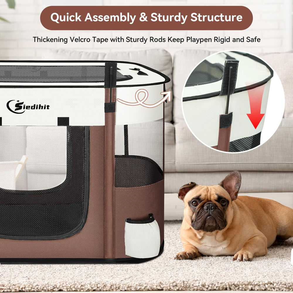 Siedihit playpen-360-degree-mesh-view captures panoramic pet observation.
