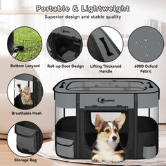 Siedihit playpen 360-degree view helps supervise your pet safely.