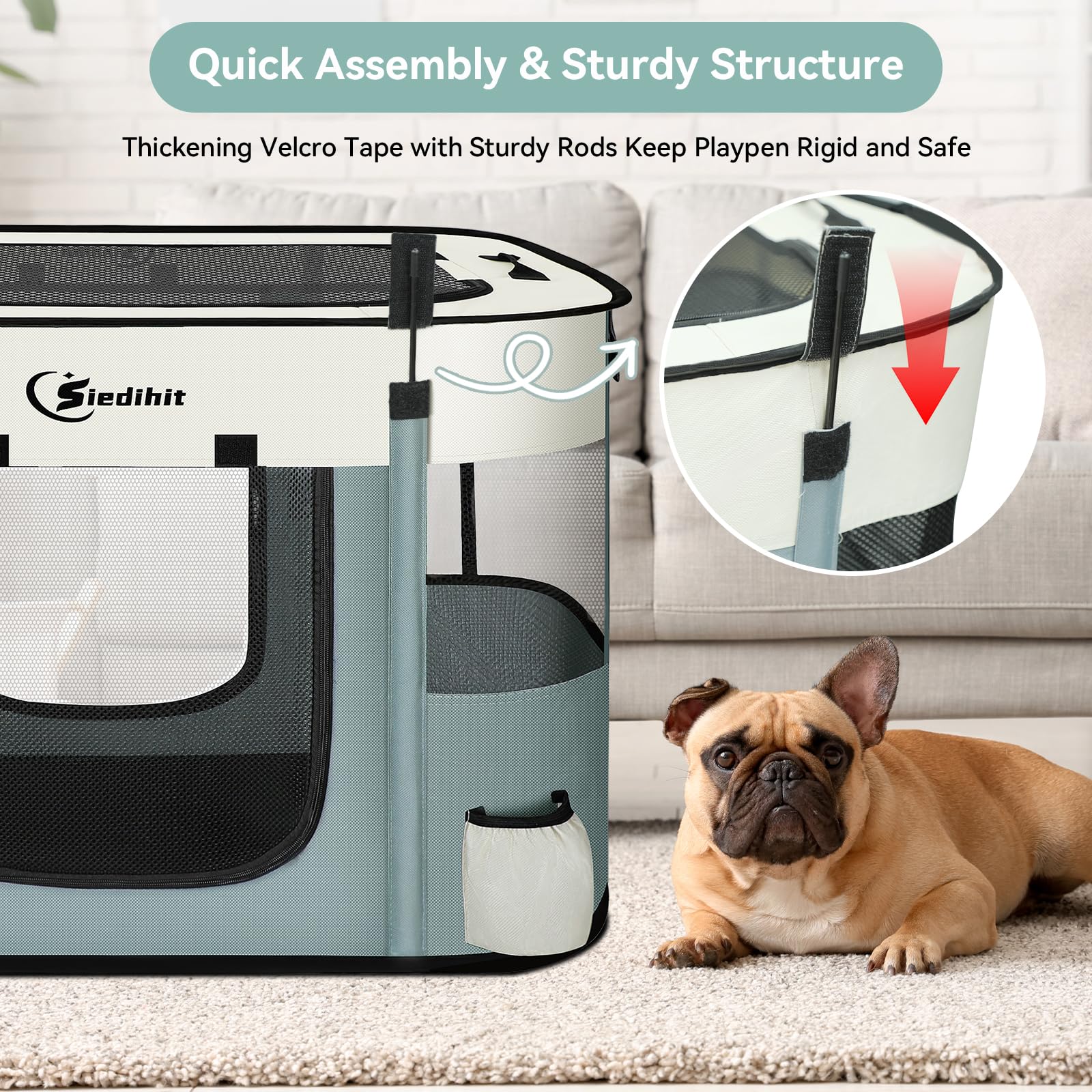 Siedihit playpen carry-case offers convenient storage and transport