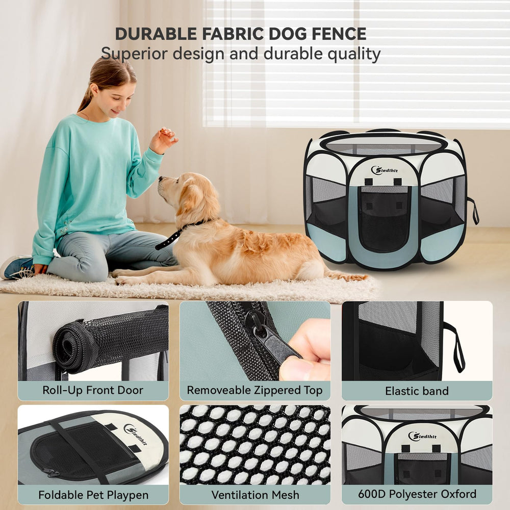 Siedihit playpen zip-top attachment for indoor shade or outdoor sun.
