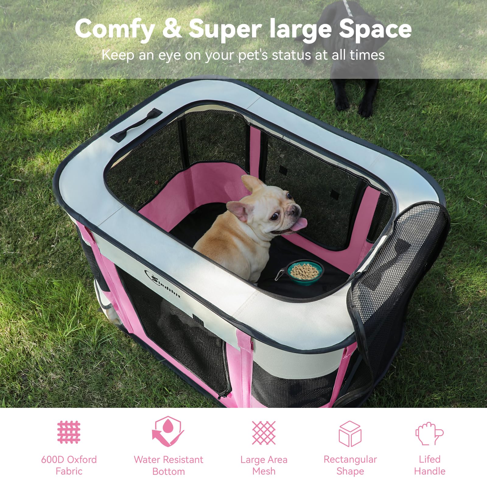 Siedihit playpen size-chart-medium helps pick the right fit for pets up to 30 pounds.