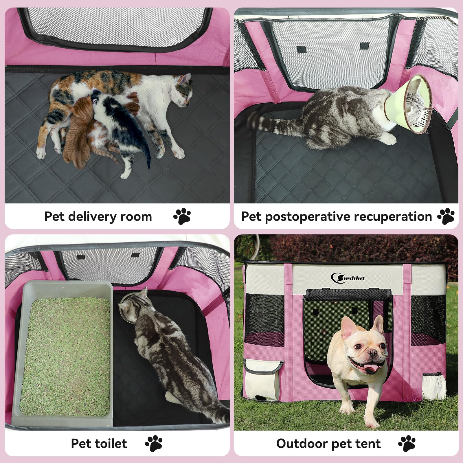 Siedihit playpen travel bag carry-case highlights convenient transport.