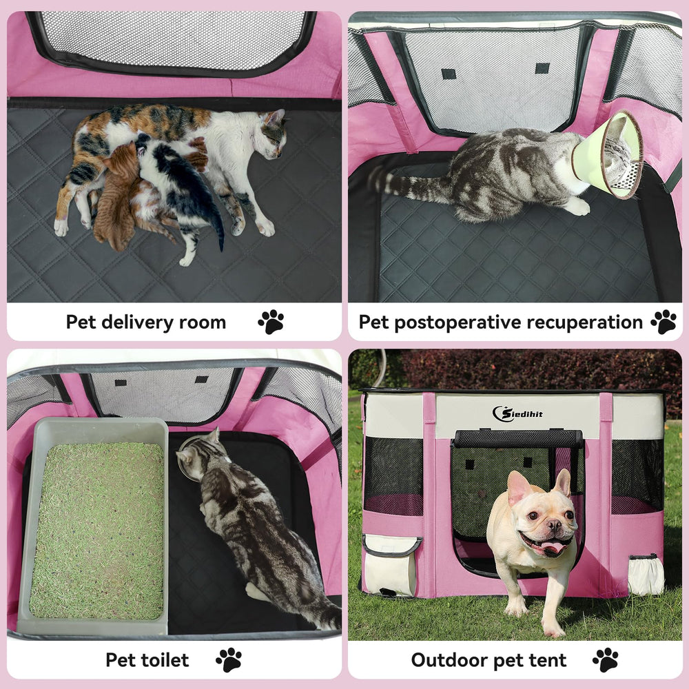 Siedihit playpen travel-setup demonstrates portable shelter for trips and outdoor use.