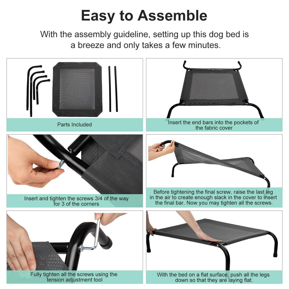 SIEMOUR non-slip feet keep the bed stable during rest.