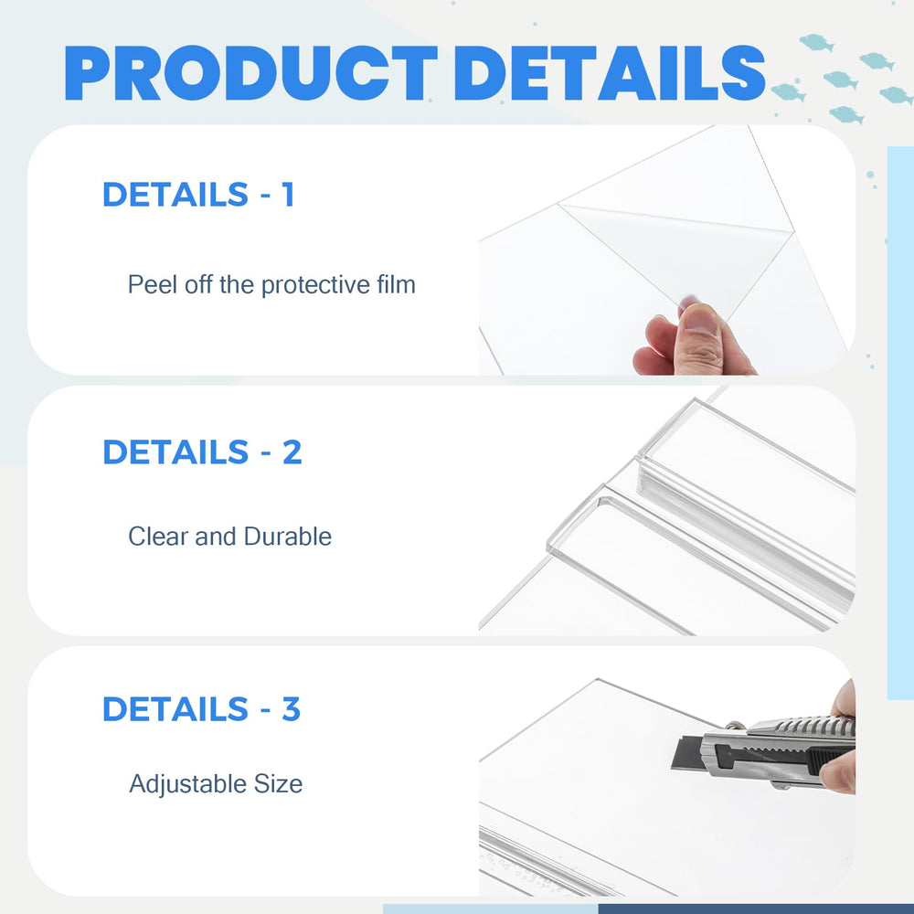 Sieral aquarium lid handle and foldable top enable easy maintenance access.