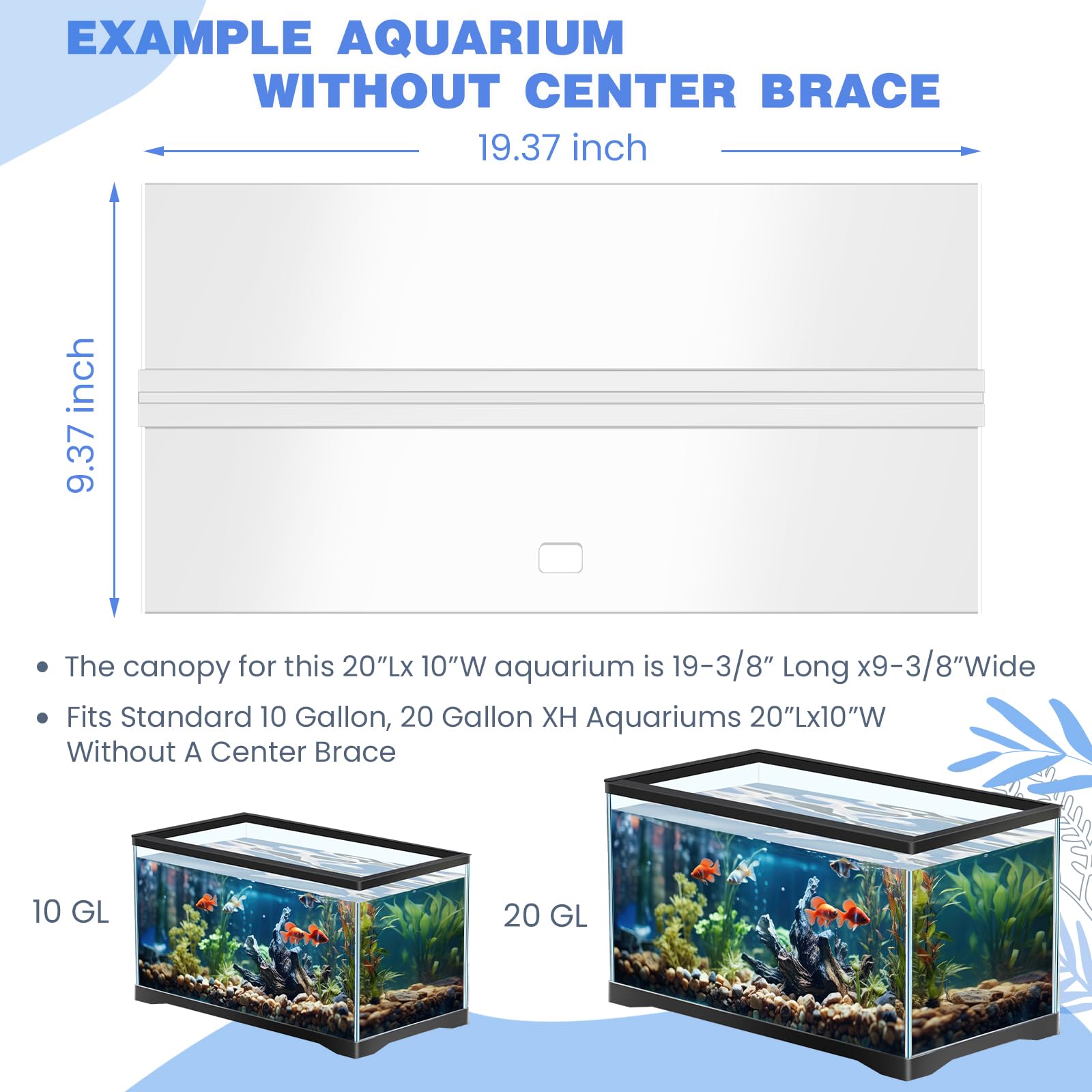 Sieral aquarium lid with LED light enhances tank illumination for vibrant daytime viewing.