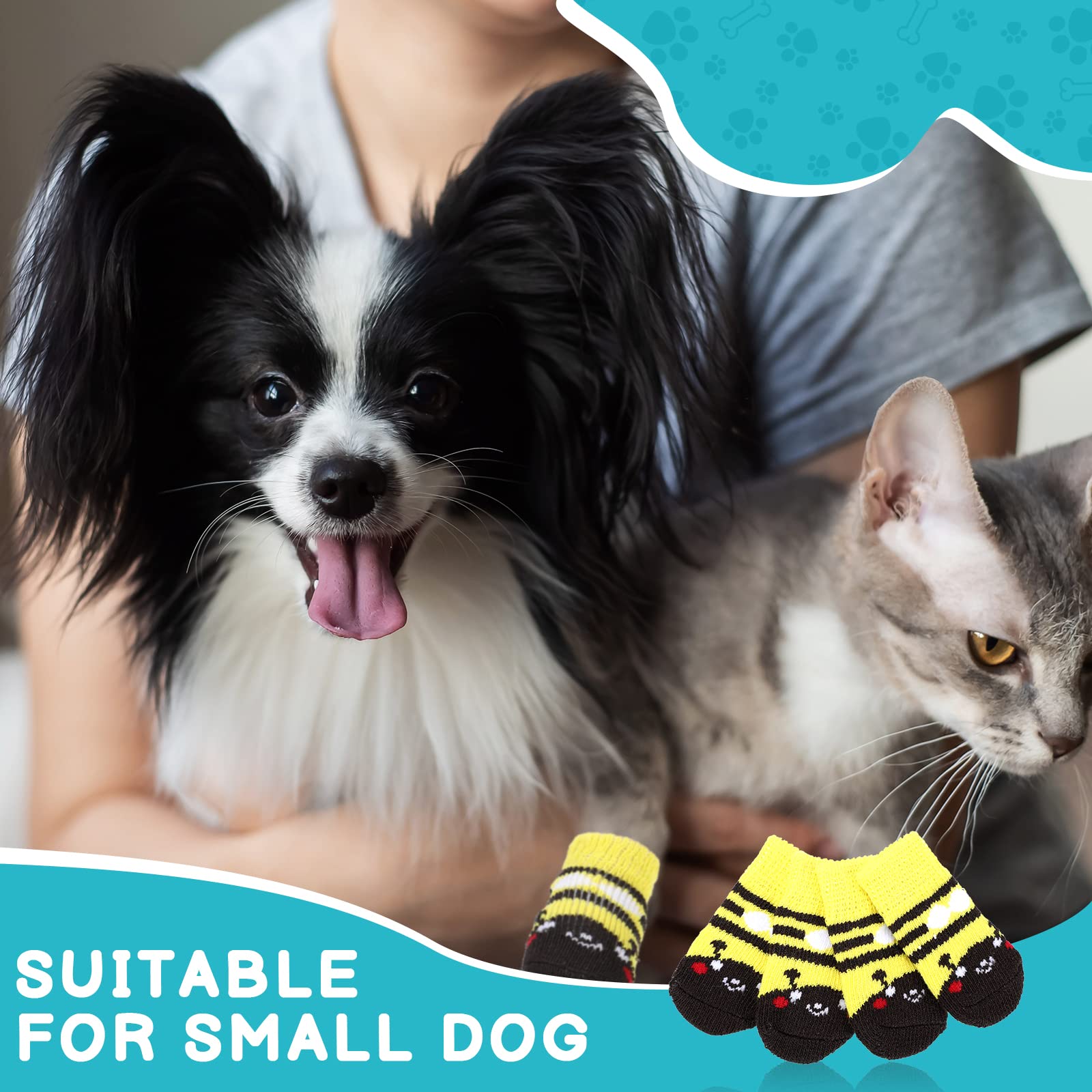 Sieral dog socks solid-color set provide versatile protection for daily wear.