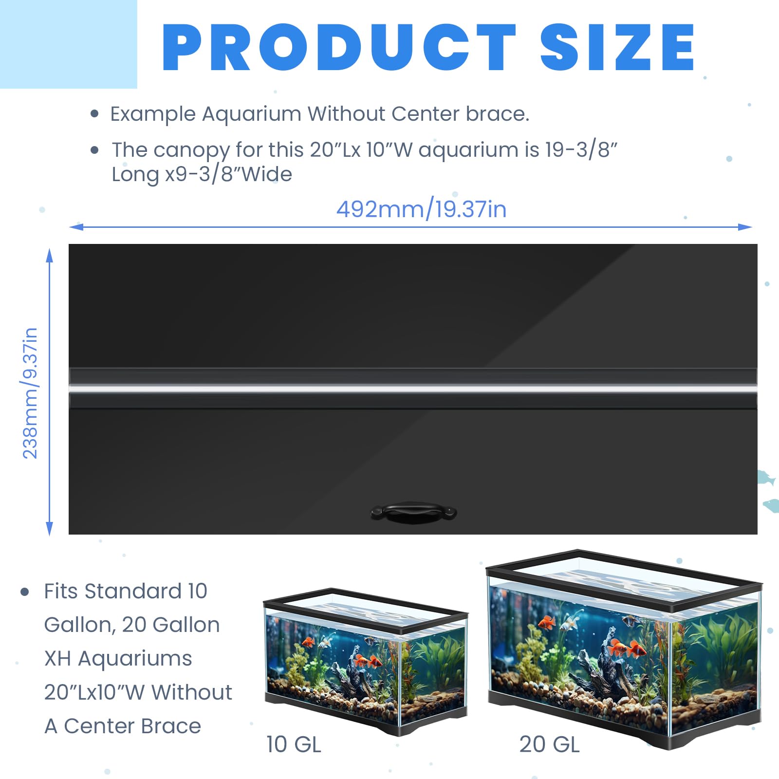 Sieral LED aquarium light brightens the tank for better observation.