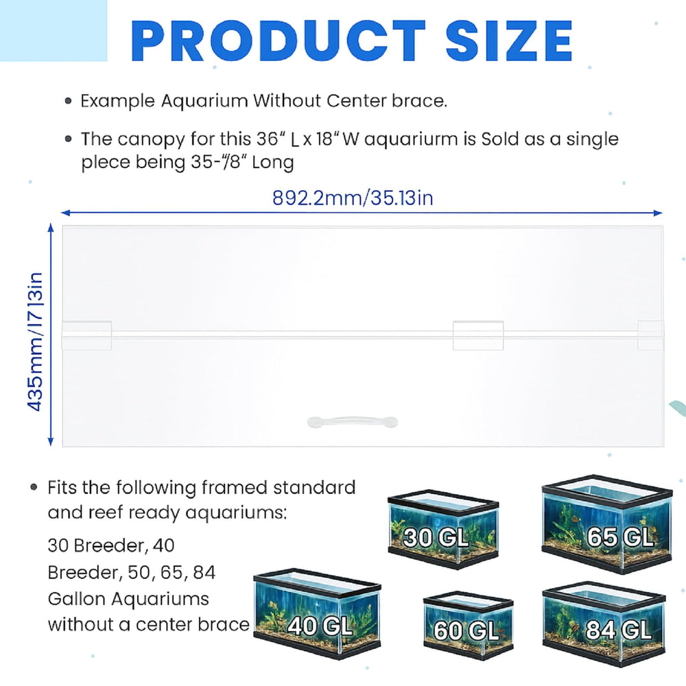 Sieral LED light for aquarium canopy provides bright, even tank illumination.