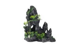 SiissaPeksid mountain-view-tree-house-ornament offers a natural hiding spot for shy fish.