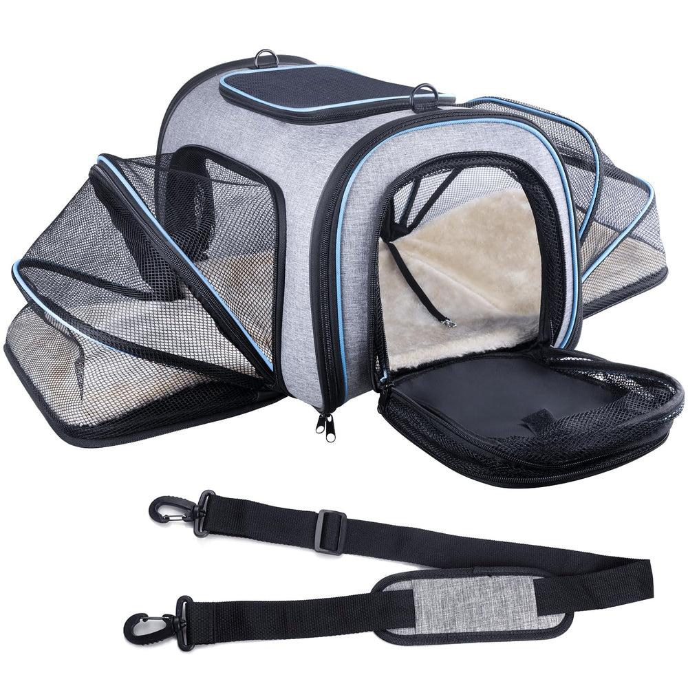 Siivton airline-approved pet carrier top entry enables easy loading