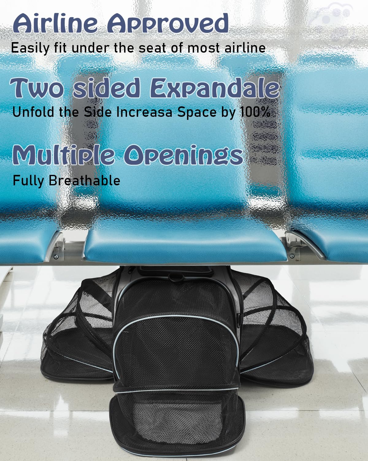 Siivton cat carrier removable fleece pad for easy cleaning and comfort.