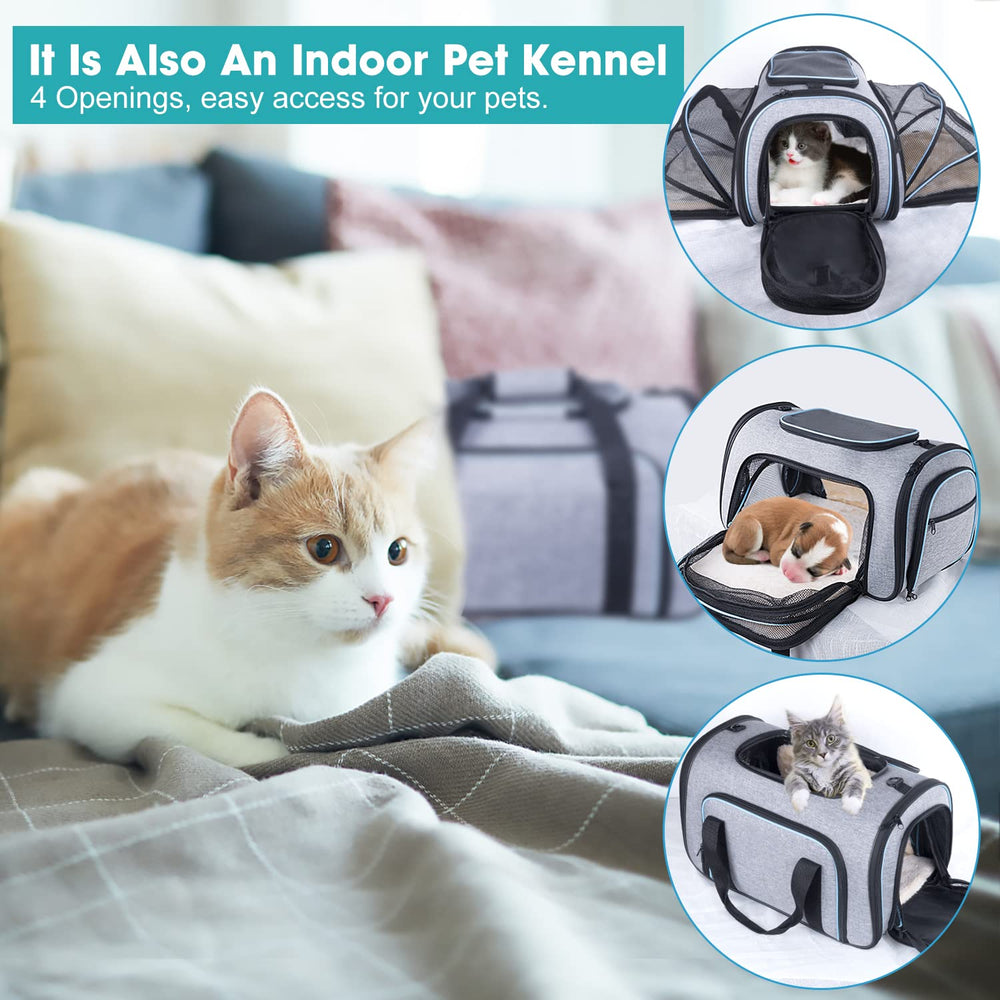 Siivton pet carrier compact design for easy airport travel on luggage