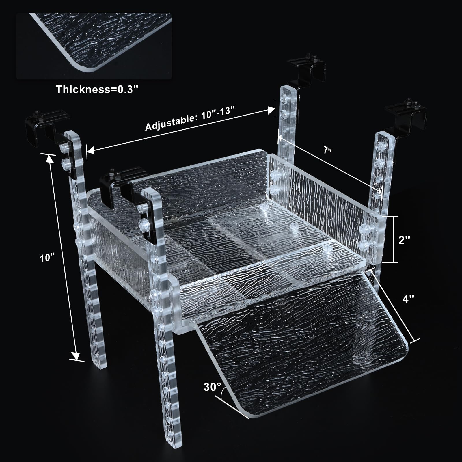 SIKGFPN adjustable turtle basking platform ramp angle aids safe access