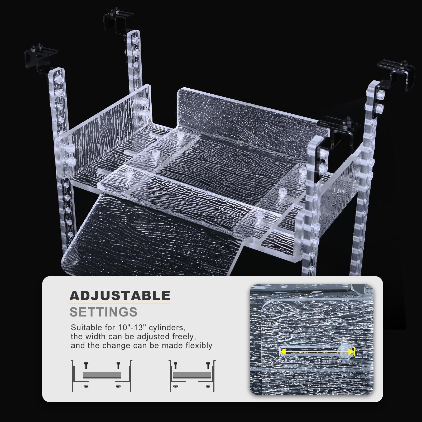 SIKGFPN clear acrylic basking platform keeps tank visibility and fit