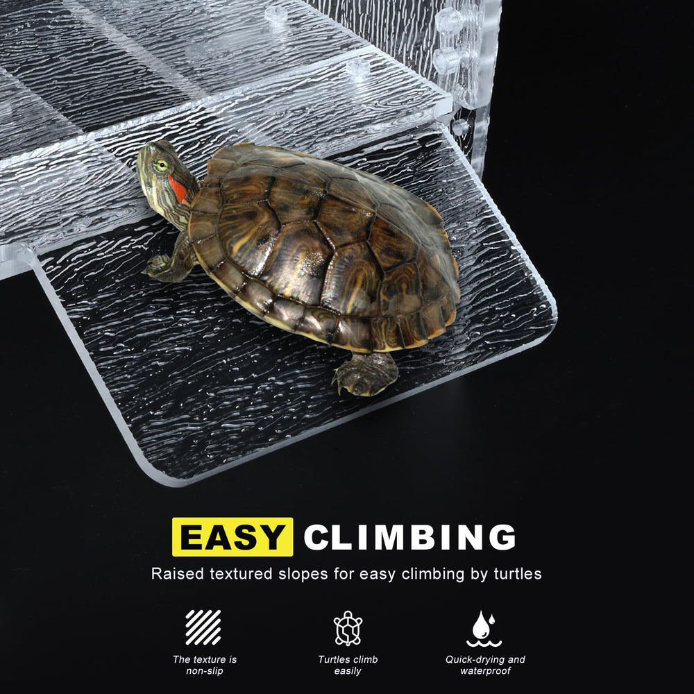 SIKGFPN turtle basking platform in-tank setup shows placement and fit