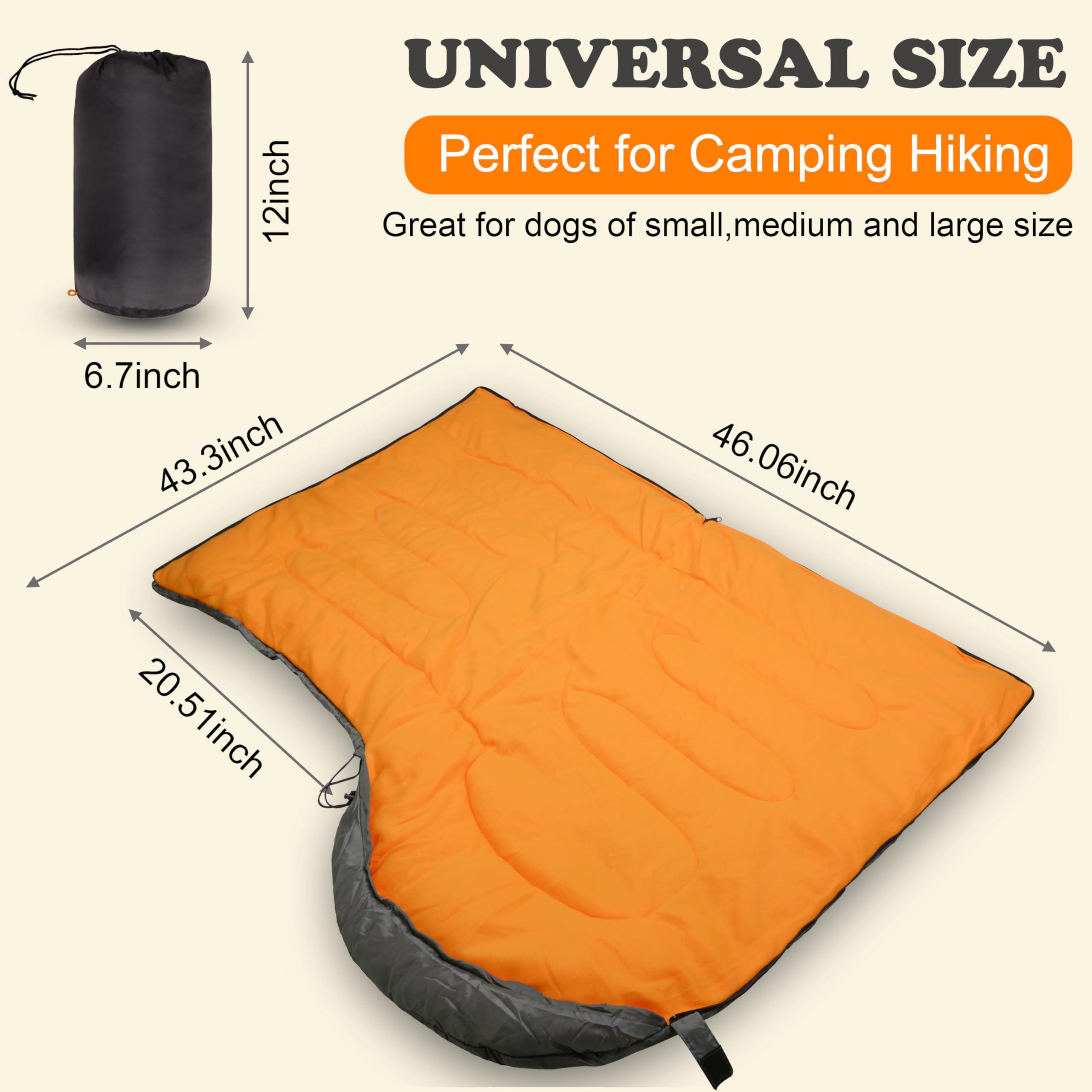 SILANON dog sleeping bag drawstring opening enables adjustable warmth