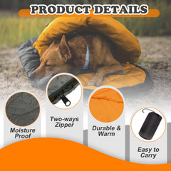 SILANON dog sleeping bag insulated warmth for cooler surfaces