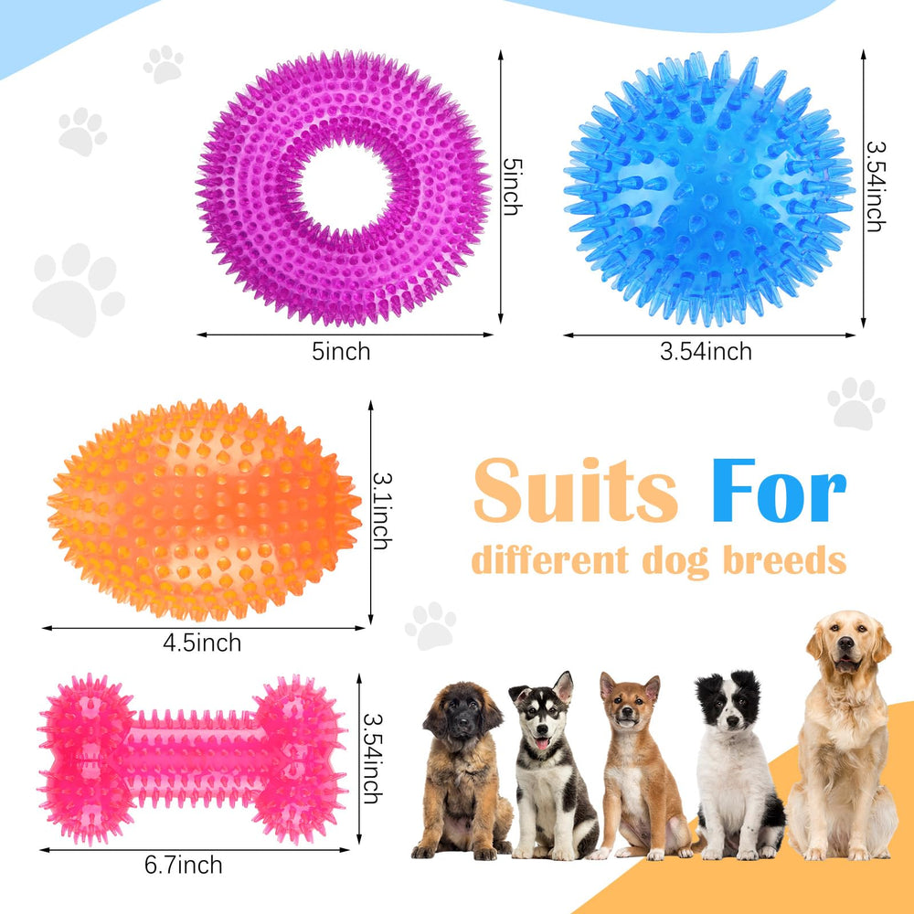 Silipull spiky squeaker football toy in purple engages chewing and play sessions for bigger breeds.