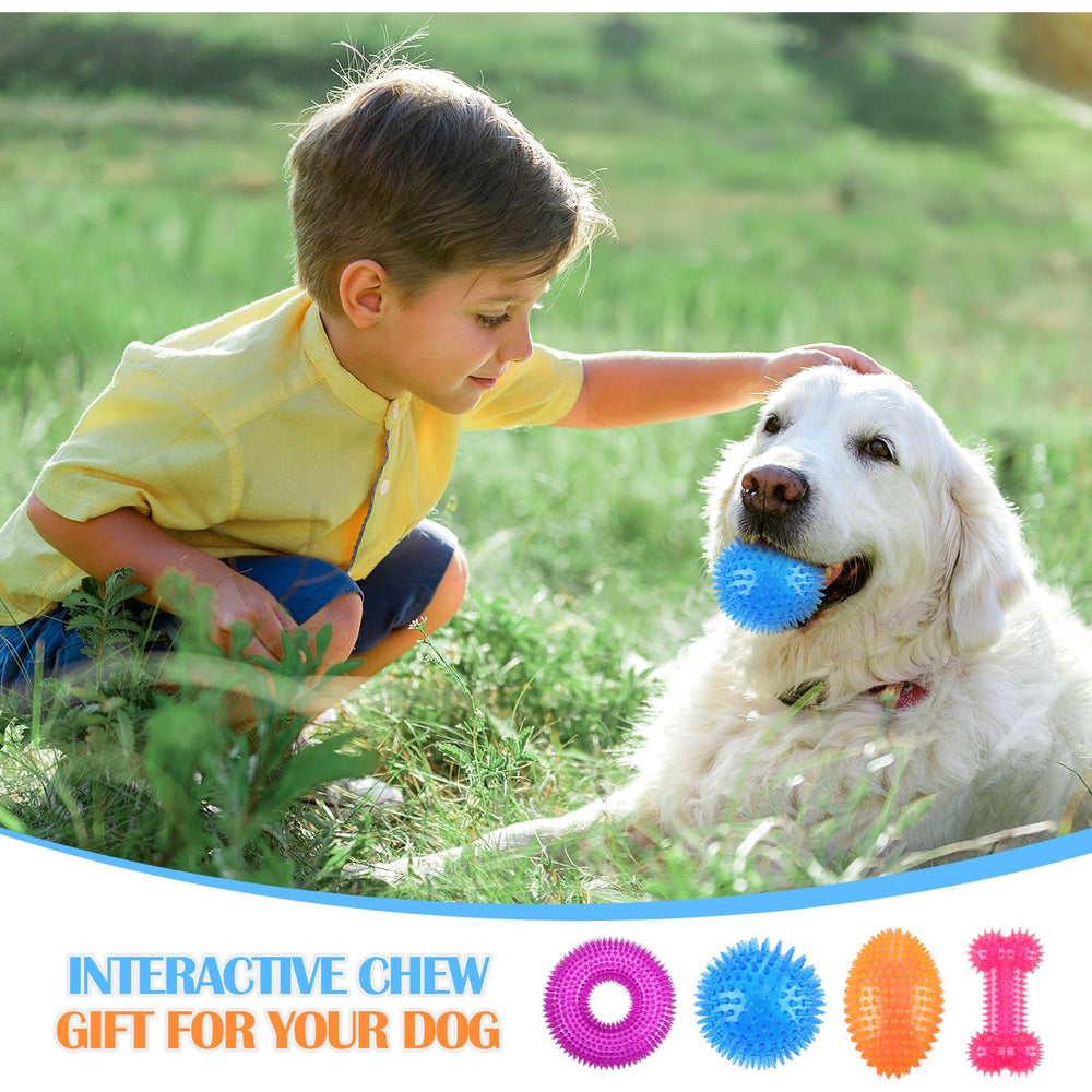Silipull spiky squeaker football toy aggressive-chewer designed for tough chewers and fetch.