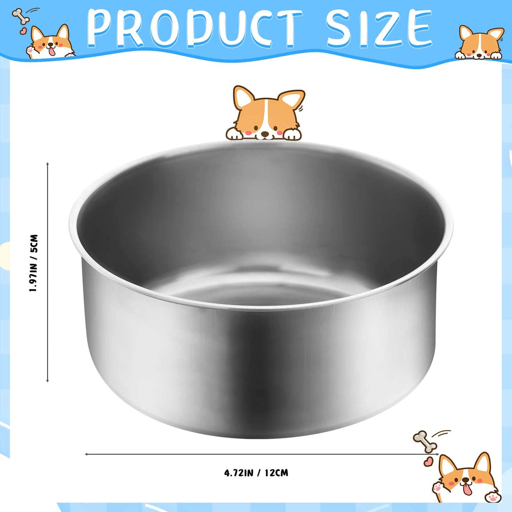 Silkfly dog water bowls hung on kennel with secure clamp