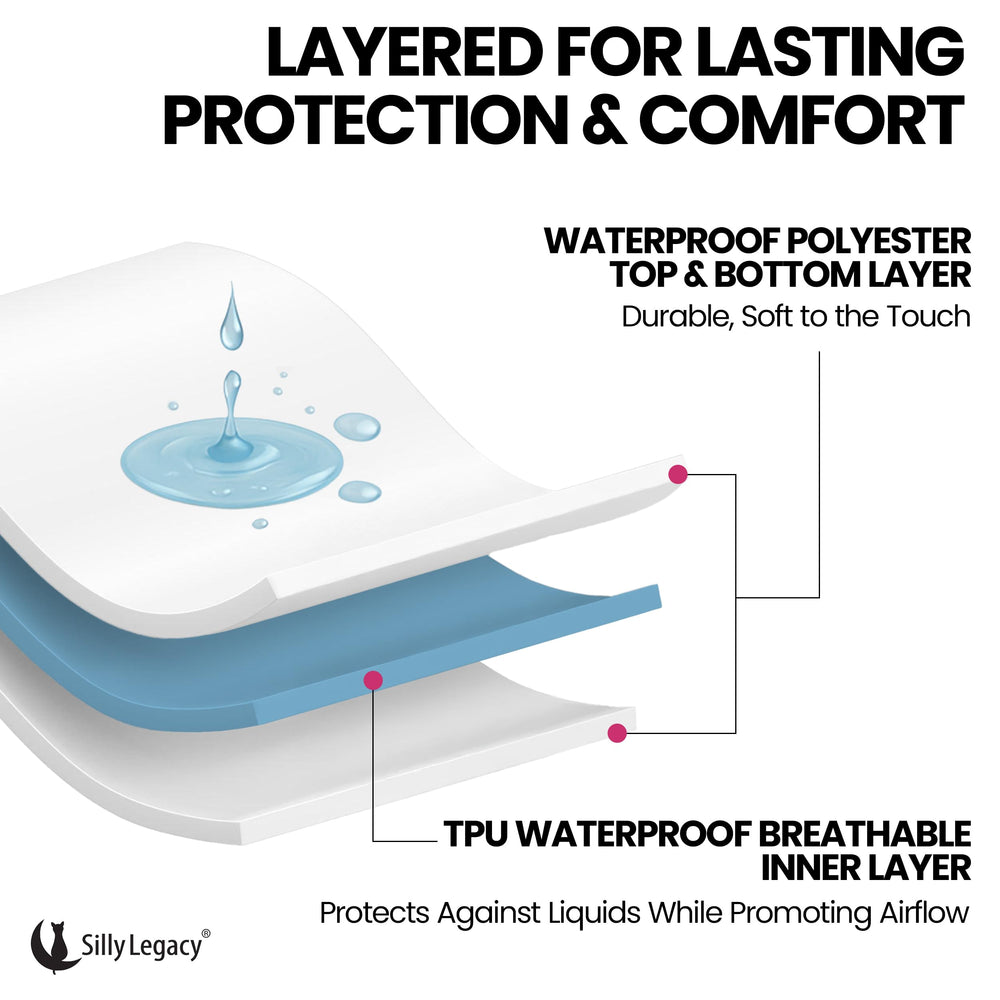 SILLY LEGACY daily-use protector for pets and babies helps keep furniture clean.