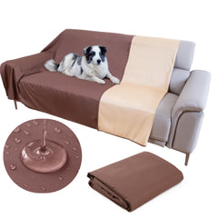 SILLY LEGACY reversible water-resistant cover shown on couch for easy cleaning.
