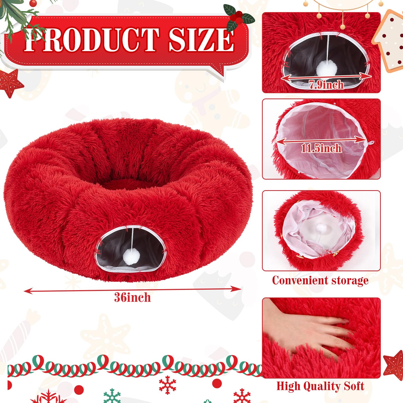 SilTriangle cat tunnel opening 11-5-inch provides easy entry and exploration.