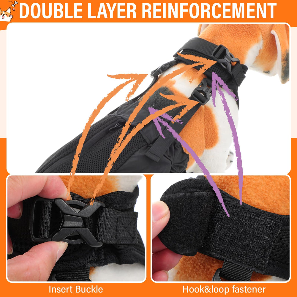 SilTriangle dog drag bags 4-pack side-fit demonstrates adjustable secure hind-leg protection.