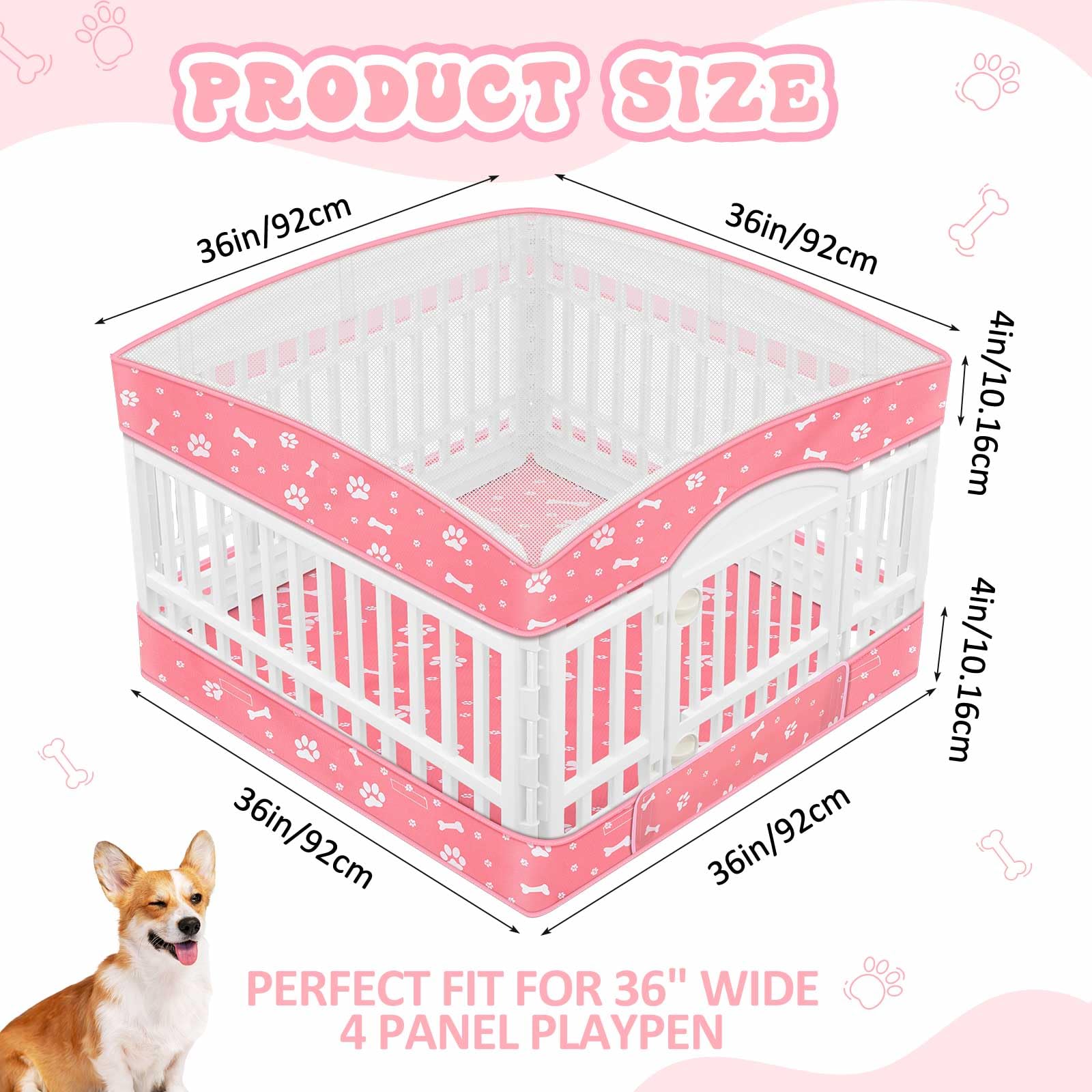 SilTriangle pink bottom pad waterproof base shown for leakproof playpen setup.
