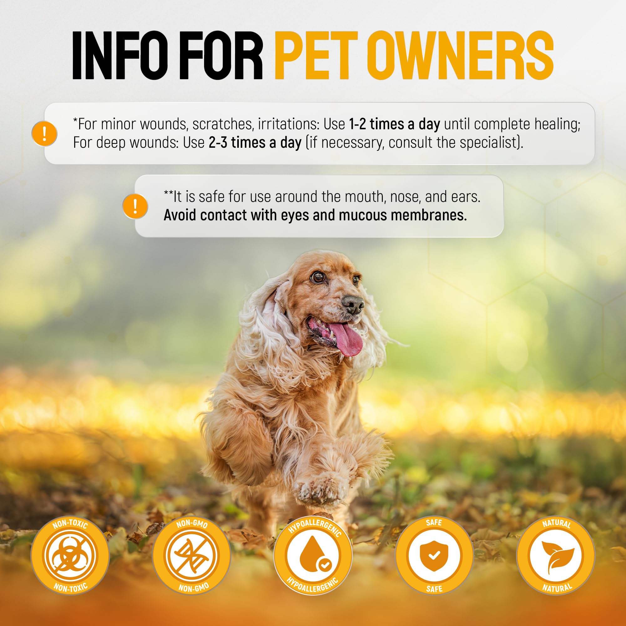 SILVER GRADE daily-care-gel-pets emphasizes regular use after walks or play