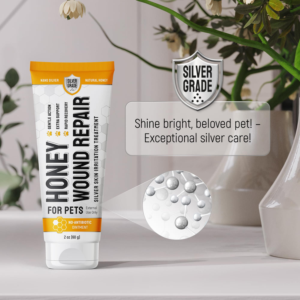 SILVER GRADE honey-wound-gel-after-walk shows post-walk care for rashes and irritation