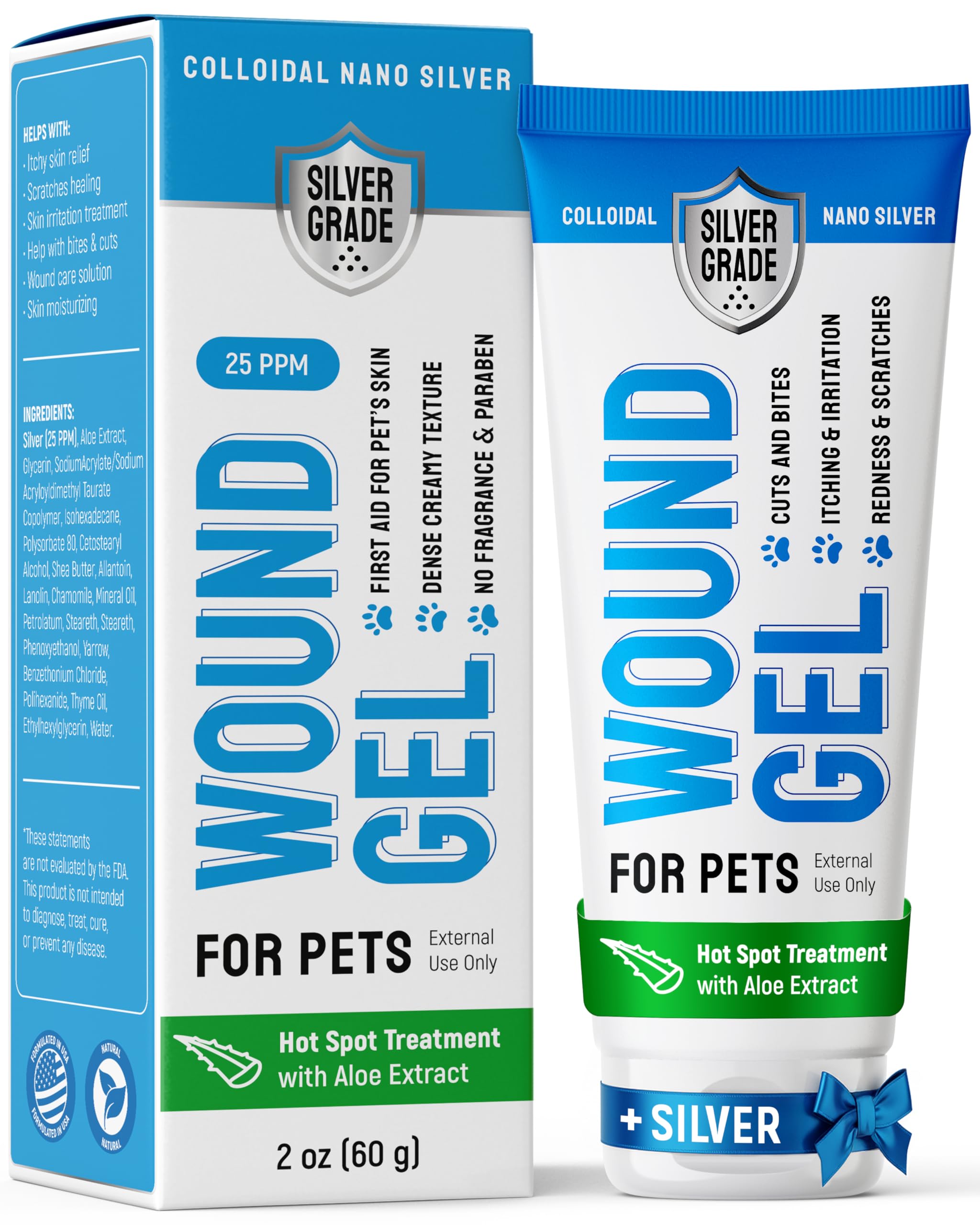 SILVER GRADE Wound Gel for Pets dog application for quick soothing care