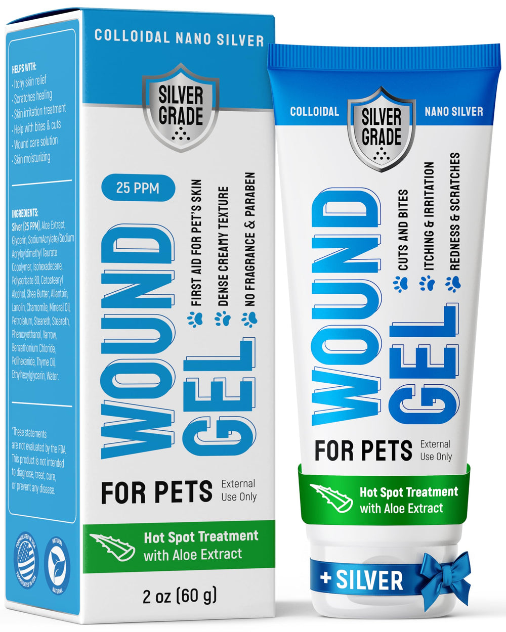 SILVER GRADE Wound Gel for Pets dog application for quick soothing care
