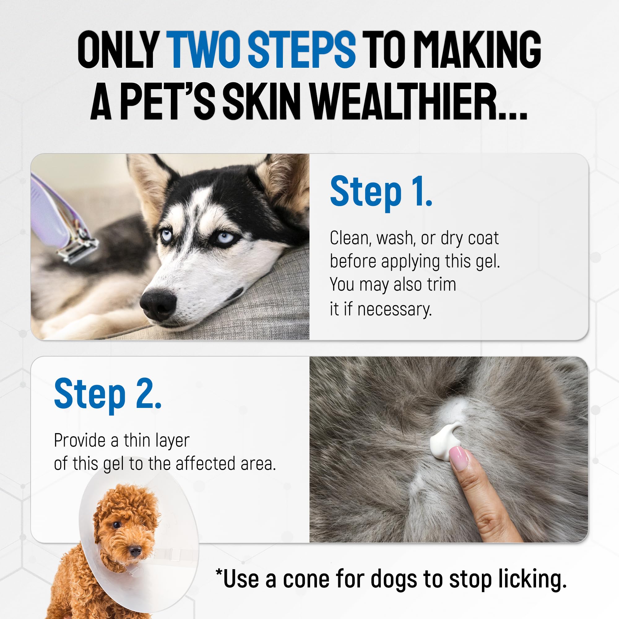 SILVER GRADE Wound Gel for Pets dog scratch care with silver and Aloe