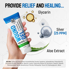 SILVER GRADE Wound Gel for Pets horse abrasion care with Aloe for faster recovery