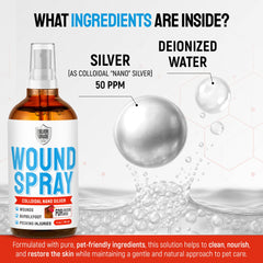 SILVER GRADE Wound Spray on poultry during a farm visit for minor wounds.