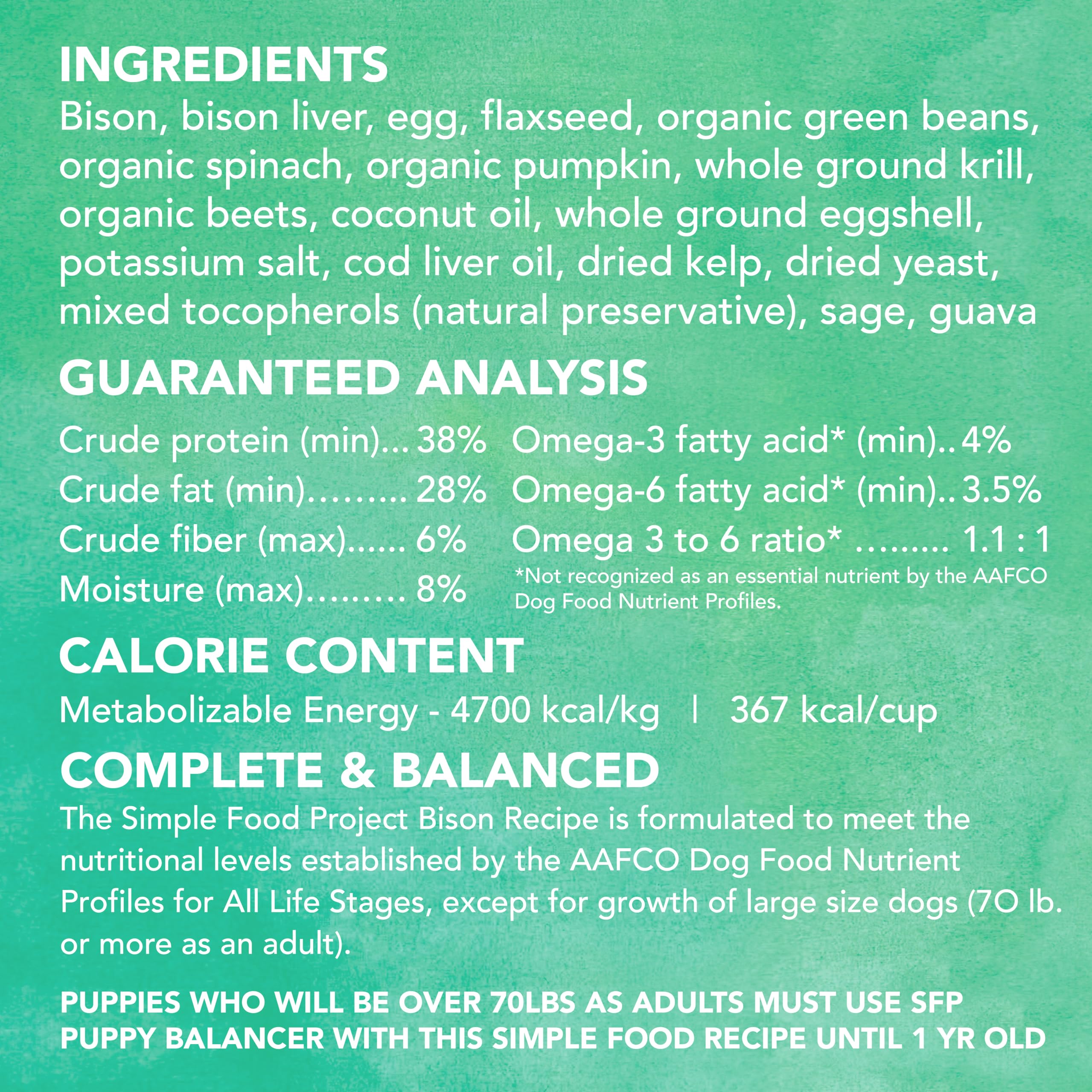 Simple Food Project Bison Recipe packaging—clear, affordable freeze-dried option.