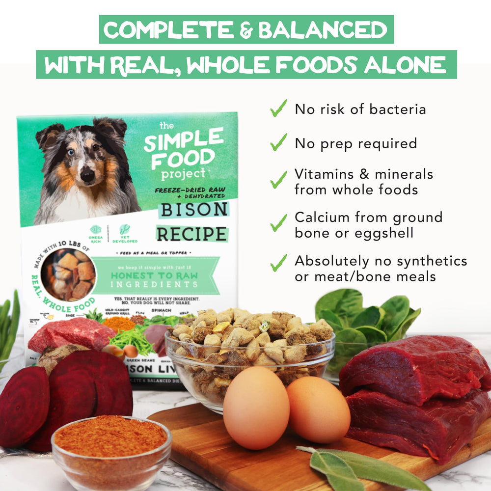 Simple Food Project bison recipe serving bowl with ready-to-serve balanced meal