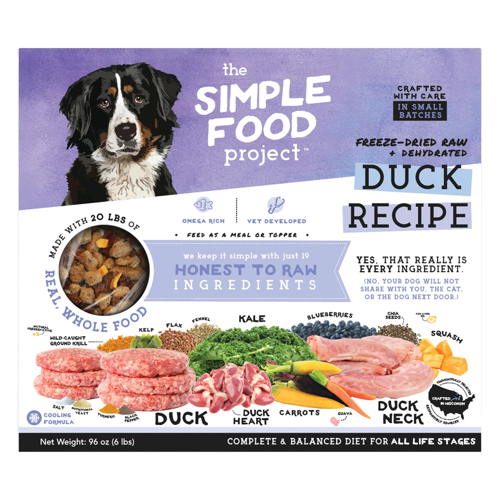 Simple Food Project duck recipe 96oz packaging for budget-friendly, long-term meals.
