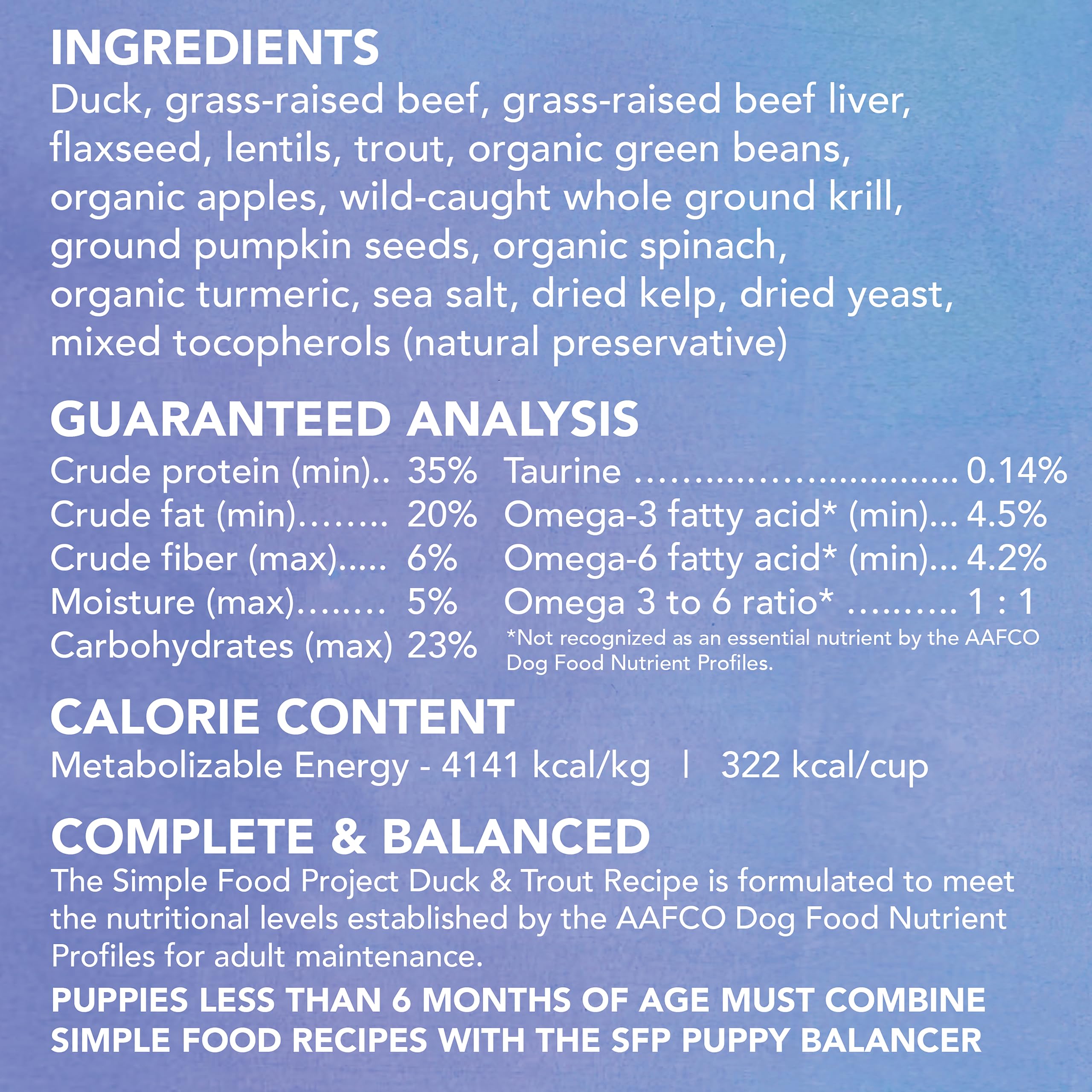 Simple Food Project duck-trout-recipe-omega-rich – balanced for carnivores with omegas
