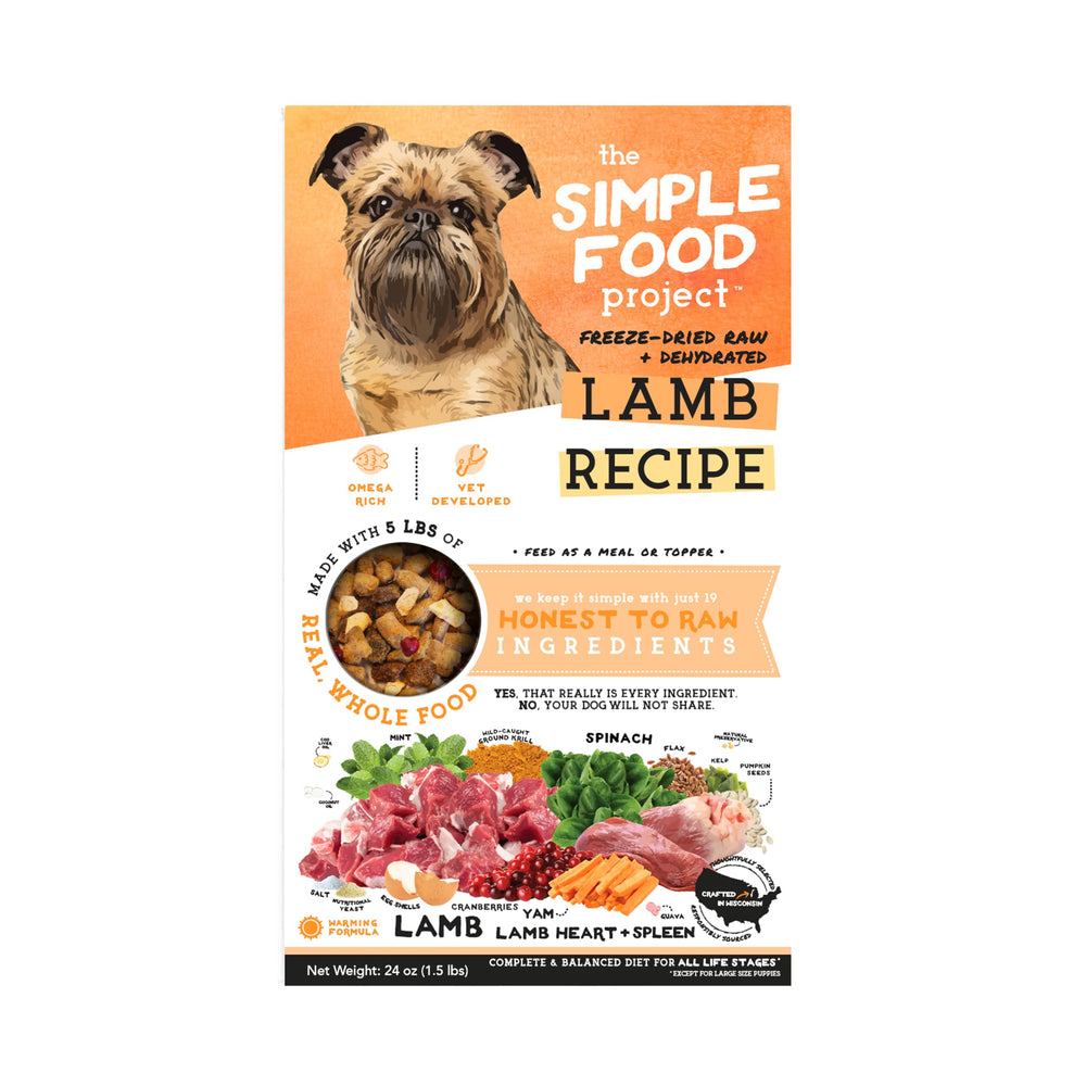Simple Food Project lamb recipe bag shows premium ingredients for a complete carnivore meal.