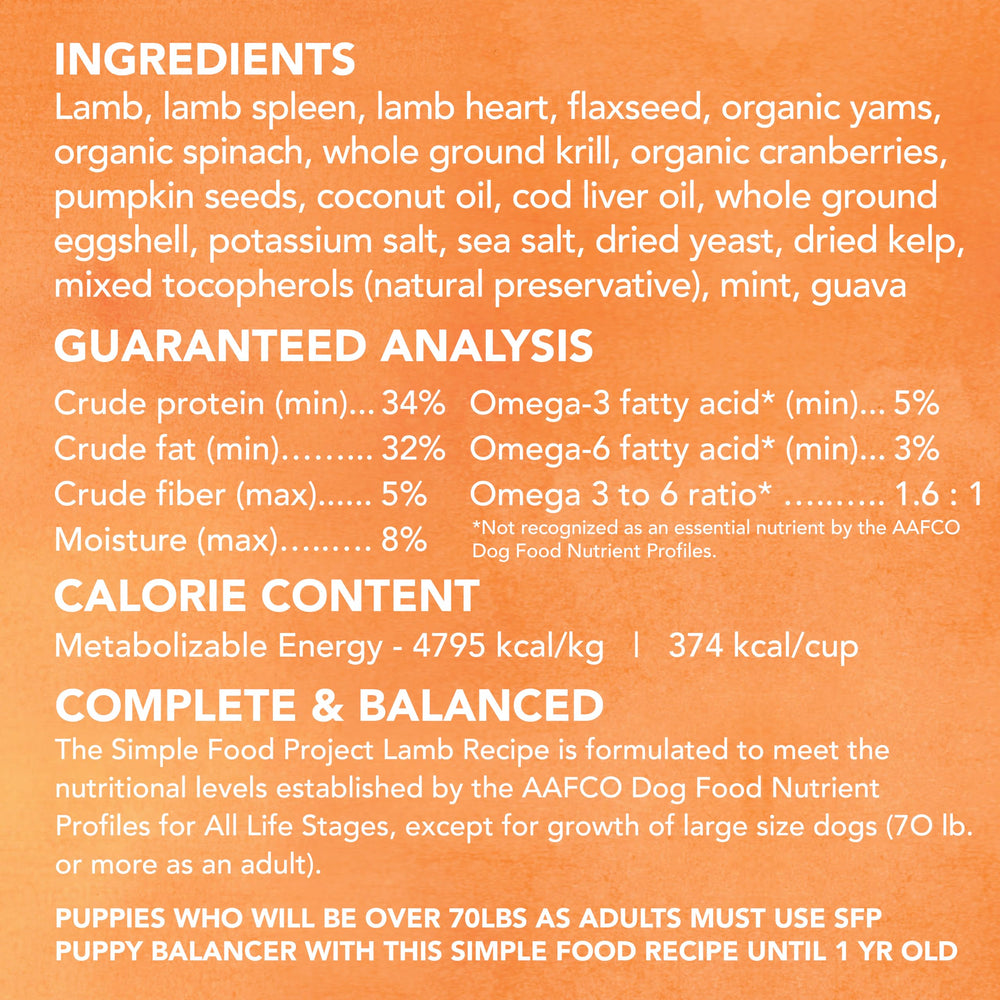 Simple Food Project lamb recipe small-batch Wisconsin production facility emphasizes safety.