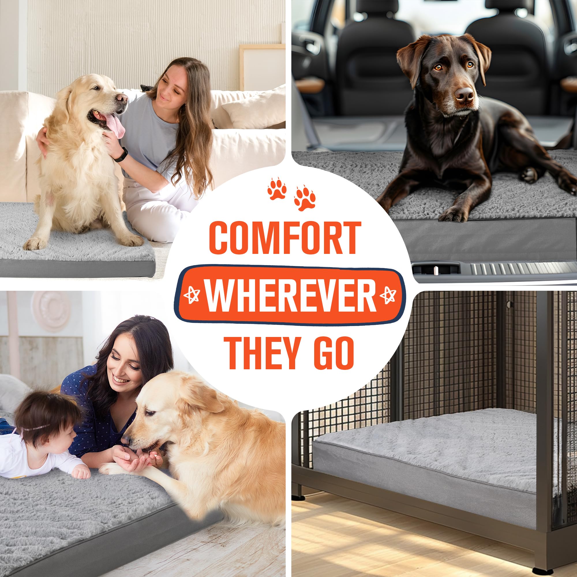 Simple Trending 36x27 inch dog bed ready for large dogs up to 100 pounds