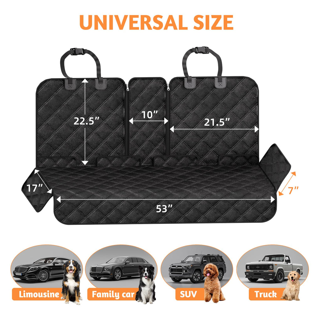Simple Trending Dog Car Seat Cover anti-slip back prevents shifting during ride