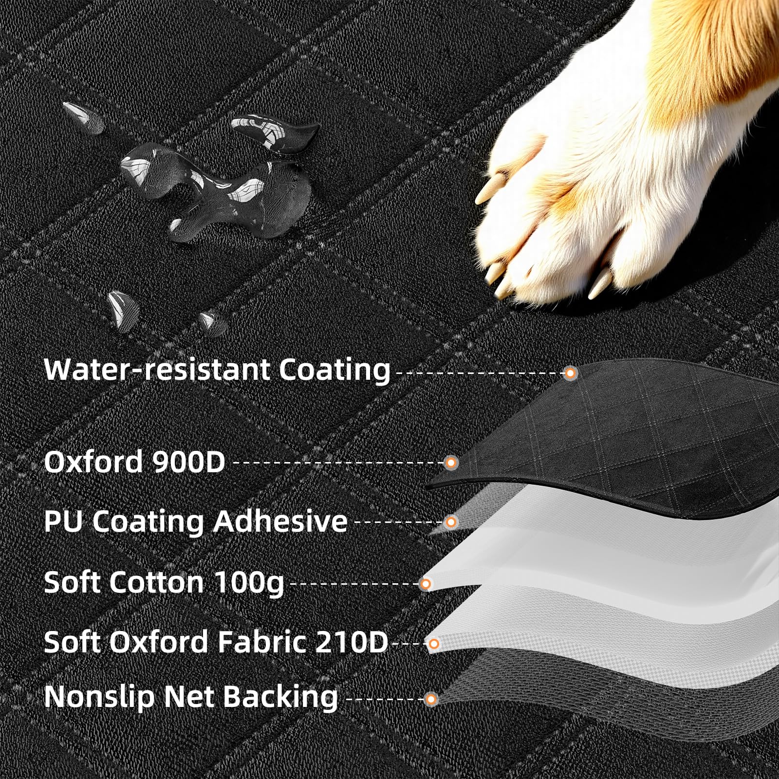 Simple Trending Dog Car Seat Cover safety belts keep pets safely restrained