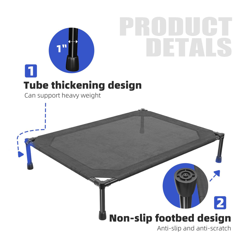 Simple Trending elevated dog bed anti-slip pads ensure stability on any floor